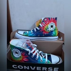 Converse- High Top Rainbow Tie-Dye NWT